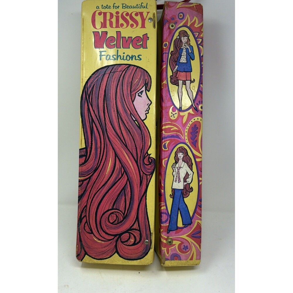 Vintage Crissy Velvet Fashions Adult Doll Tote Case with Clothes Ideal Toys 1971
